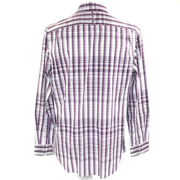 Banana Republic Button Shirt Plaid Contrast Cuffs - Picture 4 of 8